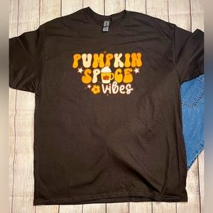 NEW Pumpkin Spice Vibes T-Shirt, Fall Time, Halloween Sz. XL, Handmade